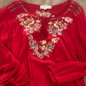 Women’s red blouse